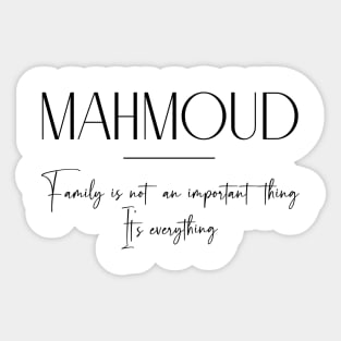 Mahmoud Family, Mahmoud Name, Mahmoud Middle Name Sticker